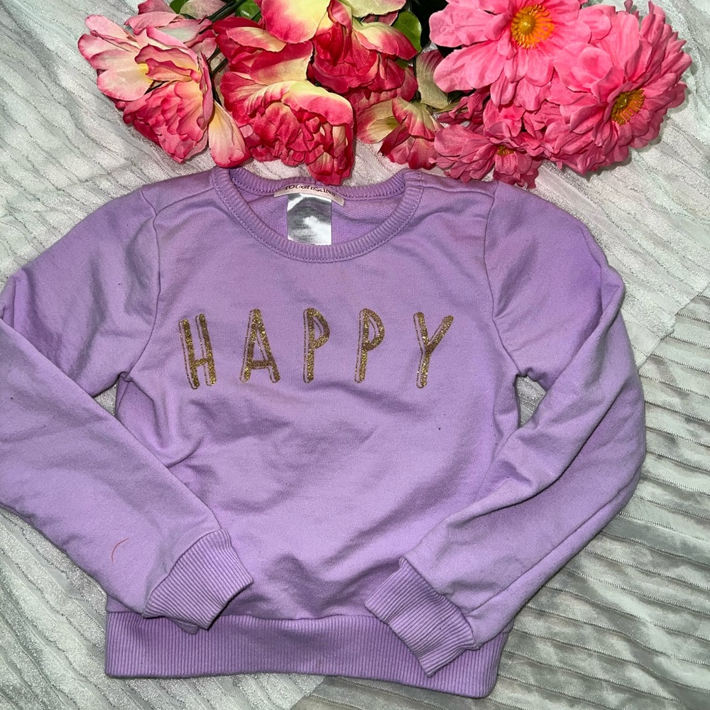 Purple Sweatshirt with Gold Lettering